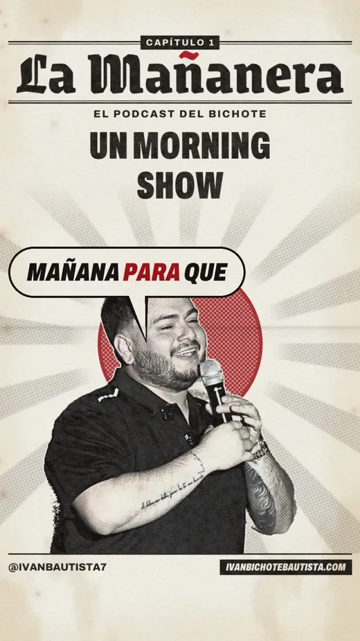 Reel frame: Un morning show, with a speech balloon and a printed sun