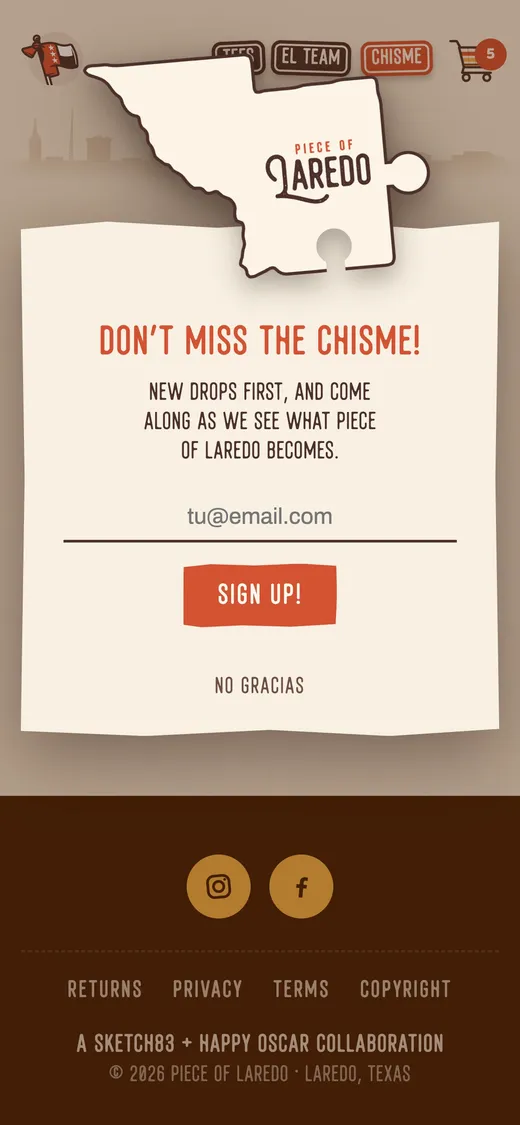 Don’t miss the chisme! The sign-up on a puzzle piece